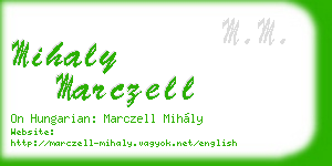 mihaly marczell business card