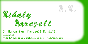 mihaly marczell business card